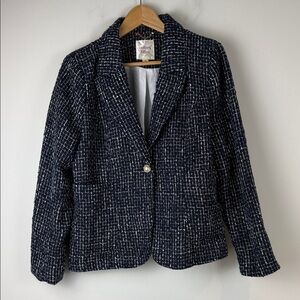 Autres Filles Dark Blue Textured Blazer Size Large